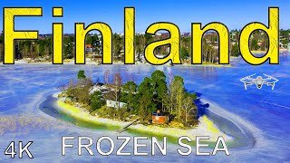 WINTER IN FINLAND🇫🇮 | FROZEN SEA | ICE SWEEMING🏊‍♂️ | 4K