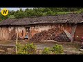 Being abandoned , the man renovated his old house by him and survived in the forest