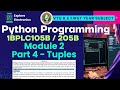 Module 2 Part 4 Tuples in python 🎓 VTU 1st sem Python Programming