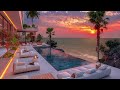 bossa nova jazz and mood elevation at sunset luxury beachfront resort with smooth jazz