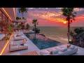 bossa nova jazz and mood elevation at sunset luxury beachfront resort with smooth jazz