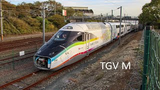 Manœuvre d'une rame d'essai du TGV M à La Rochelle.