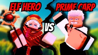 META DPS Showdown Prime Carp VS Elf Hero [ Anime Defenders ] Roblox