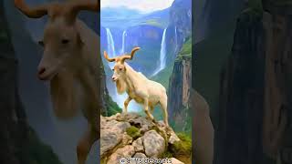 🐐⛰️ Climbing Like a True Mountain King! 👑 #shortvideo #goat #mountains #animals #love