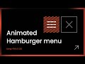 Creating an ANIMATED hamburger MENU using HTML & CSS only - Tutorial