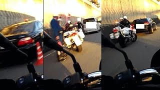 PCX・覆面パトカーさん+白バイ3台で集団捕獲！訳が分からん！Raz！～～～