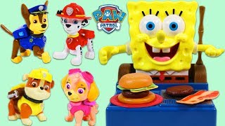 Paw Patrol Cook a Meal on Spongebob Squarepants Barbecue Grill Playset!