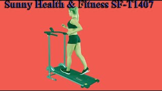 Sunny Health and Fitness SF T1407M Manual Walking Treadmill  | Product Review Camp