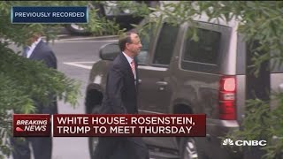 Deputy AG Rod Rosenstein leaves previously scheduled meeting at White House amid reports that he's o