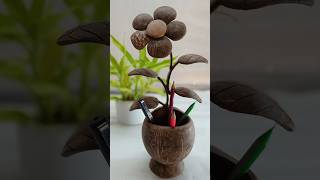 how to make a coconut shell flower | #shorts #bestoutofwaste #youtubeshorts #diy