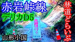 【林道ドライブ】抜けられるのか・・・？赤岩峠線 デリカD5　山形県小国町