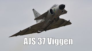 Saab AJS 37 Viggen Loud Takeoff Close - SweAF 2024