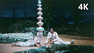 Aadha Hai Chandrama Raat Aadhi 4K | Asha Bhosle | Mahendra Kapoor | Navrang Movie Song