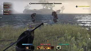 A conversation between a ogre and a river troll in ESO