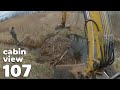 Beaver Dam Near The Hunting Tower - Beaver Dam Removal With Excavator No.107 - Cabin View