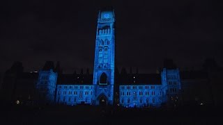 Criticism over Parliament Hill light show