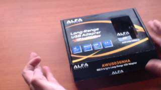 ALFA Networks AWUS036NHA B/G/N Wifi Adapter Unboxing