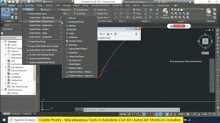 Create Points - Miscellaneous Tools in Autodesk Civil 3D | AutoCAD Shortcuts included