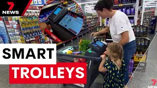 Coles is rolling out a high-tech smart trolley with A.I. | 7NEWS