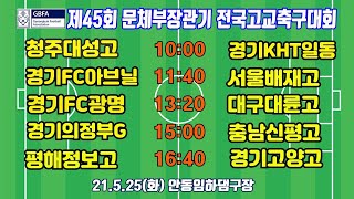 210525 [문체부장관기예선] 대성고 VS KHT일동, FC아브닐 VS 배재고,  FC광명 VS 대륜고, 의정부G VS 신평고, 평해정보고 VS 고양고