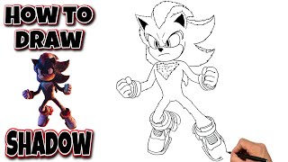 How To Draw SHADOW THE HEDGEHOG | Sonic The Hedgehog 3 Movie #drawing #sonic3 #shadowthehedgehog