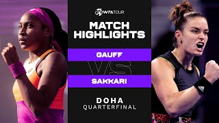 Coco Gauff vs. Maria Sakkari | 2022 Doha Quarterfinal | WTA Match Highlights