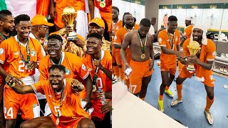 Ivory Coast AFCON Cup + Dressing Room Celebration | Nigeria vs Ivory Coast 1-2 FINAL!