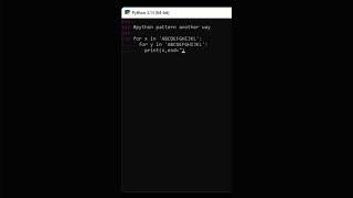 Coding Hunter with Python programming pattern ll Alphabet letter ll