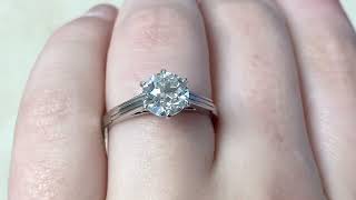 1.45 carat Old European Cut Diamond Set in Prongs - Cesena Ring - Hand Video