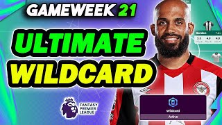 THE ULTIMATE GAMEWEEK 21 WILDCARD GUIDE | 98% AI RATING 🤖 | Fantasy Premier League 2024/25