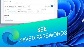 How to See Saved Passwords in Edge