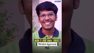 ➡️ Daily Routine of Mridul Agarwal AIR-1 (JEE Advanced 2021)  #shorts
