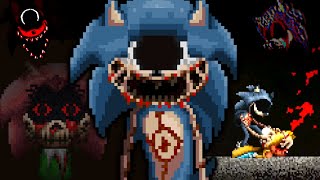 SONIC.EYX - ALL SECRETS (Updated Version, new Death Scenes & all EASTER EGGS) Best Sonic.EXE Game?
