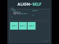 Learn Flexbox Align-self in 13 seconds.