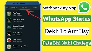 WhatsApp Status Kaise Dekhe Bina Seen Kiye | How to See Whatsapp Status Without Knowing them |