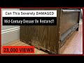 AMAZING RESTORATION of Mid-Century Modern Dresser | Extreme Furniture Makeover| Trash to Treasure