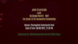 JOINT FELICITATION-cum-BLESSING PRAYER - 2022 || KSO Samulamlan Block \u0026 KRSU Ccpur