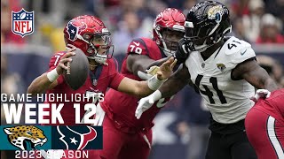 Jacksonville Jaguars vs. Houston Texans | 2023 Week 12 Game Highlights