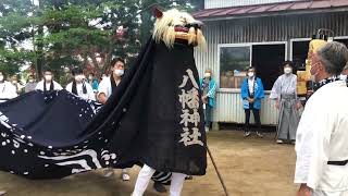 令和四年　飯豊町中ノ目地区、八幡神社例大祭（警護かけ）#山形県 #日本の祭り #飯豊町 #黒獅子 #飯豊荒獅子＃荒獅子