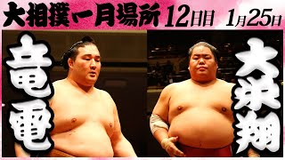 大相撲　竜電－大栄翔　＜令和６年一月場所・１２日目＞SUMO