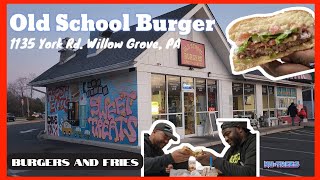 Burgers at Old School Burger in Willow Grove , PA with my brother JL Jupiter