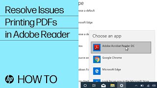 Resolve Issues Printing PDFs from Adobe Reader in Windows | HP Printers | HP Support