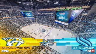 Nashville Predators vs Seattle Kraken 11/8/2022 NHL 23 Gameplay