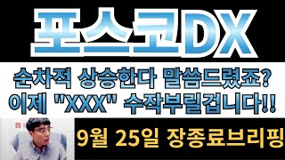 [포스코DX]순차적 상승한다 말씀드렸죠?? 이제 갑작스런 패턴변경 대비하세요!! \