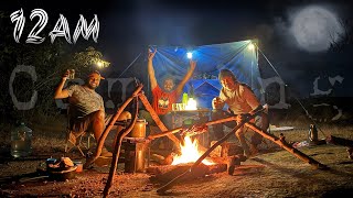 ಭಯಾನಕ ಬಂಡೆ 🪨 ಮೇಲೆ ಮರೆಯಲಾಗದ Adventure Night Camping ⛺️@campingkannadiga | Sathish Eregowda Vlogs