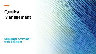 Quality Management- ACCA AAA