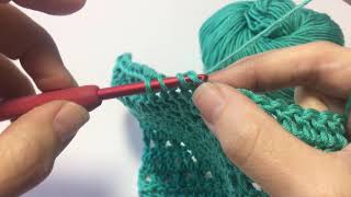 LEFT HANDED INVISIBLE DECREASE (for double crochet - US terms) / (for treble crochet - UK terms)