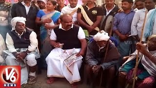 Madhusudhana Chary Participates In Palle Nidra At Challagariga Village In Bhupalapalli Dist | V6News