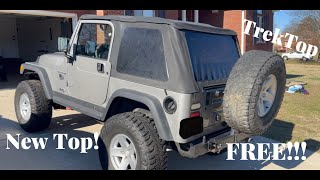 Jeep TJ gets a new frameless top!