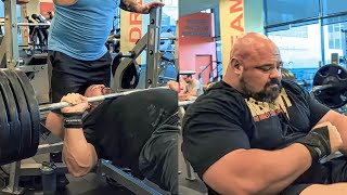 A 460 Lbs Brian Shaw Tries Bench Press Max